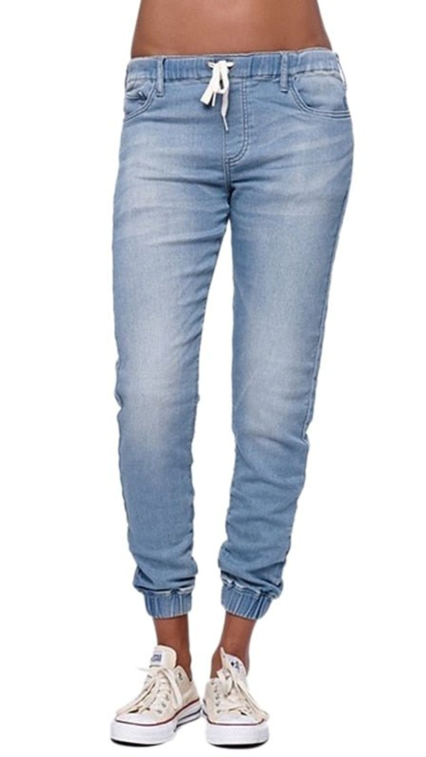 Pencil High Waist Full Length Loose Cowboy Jeans - Deb Shops