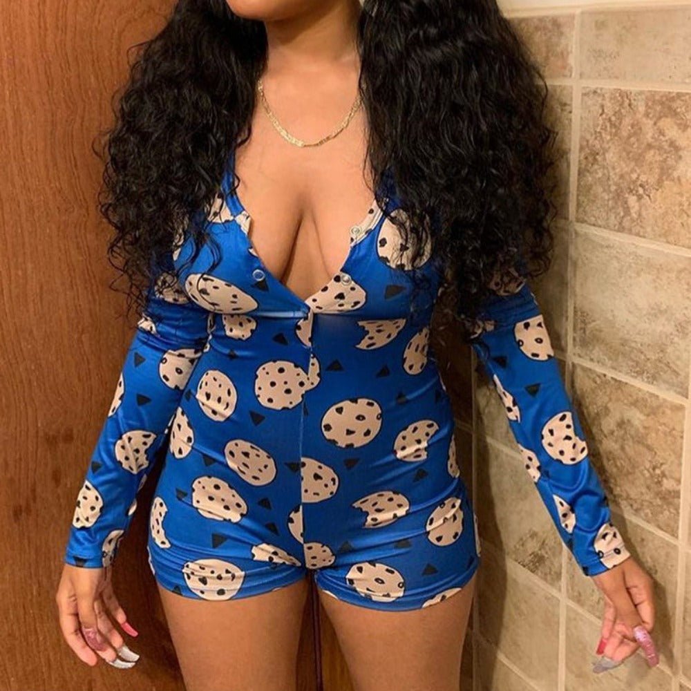 Sleepwear Pajamas Nightwear Short Romper - Deb Shops