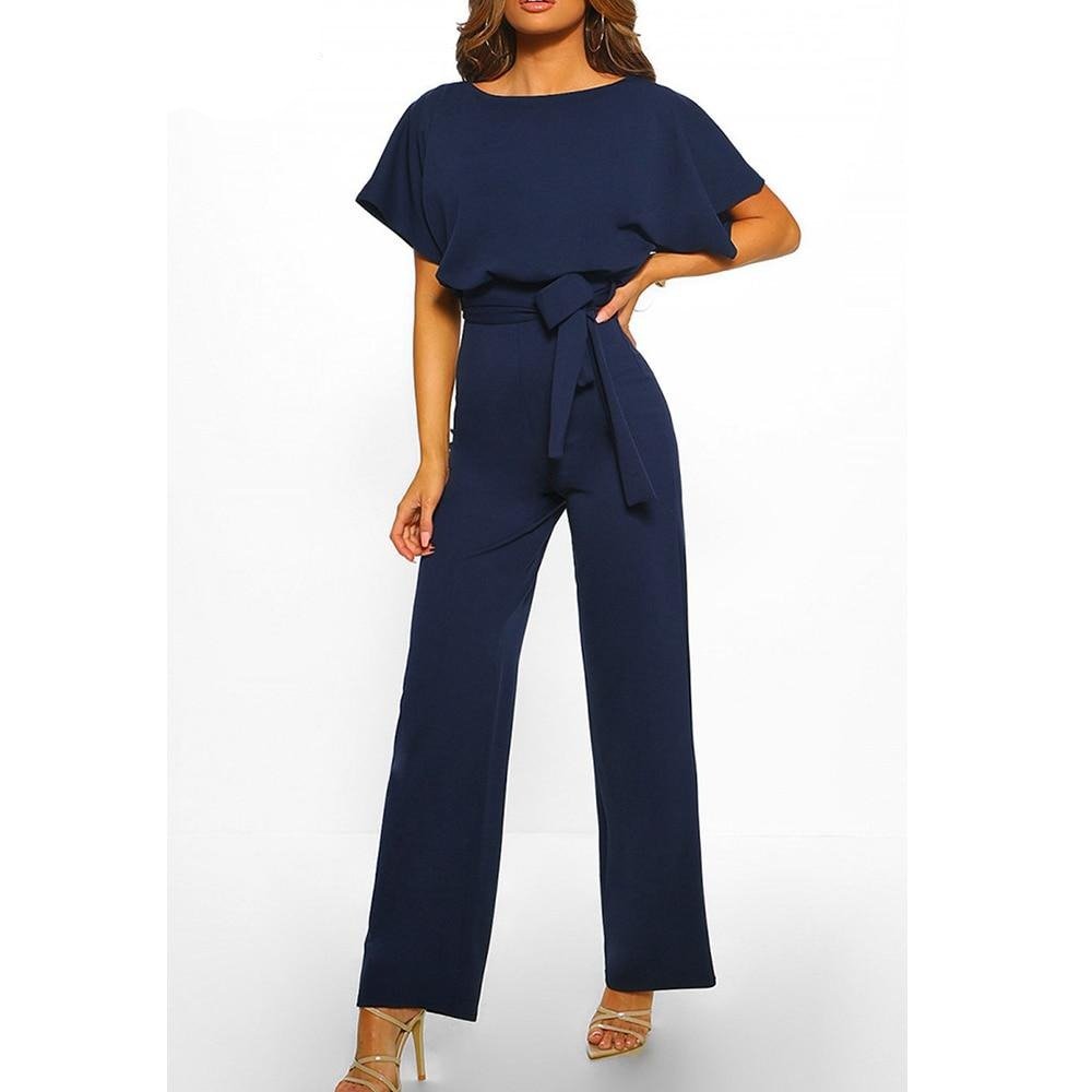 Street - Wear Romper Lace up Short Sleeve Jumpsuit - Deb Shops