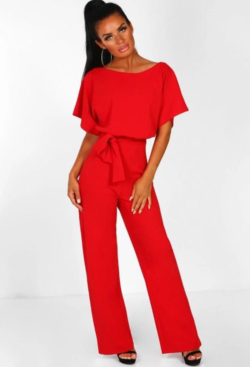 Street - Wear Romper Lace up Short Sleeve Jumpsuit - Deb Shops