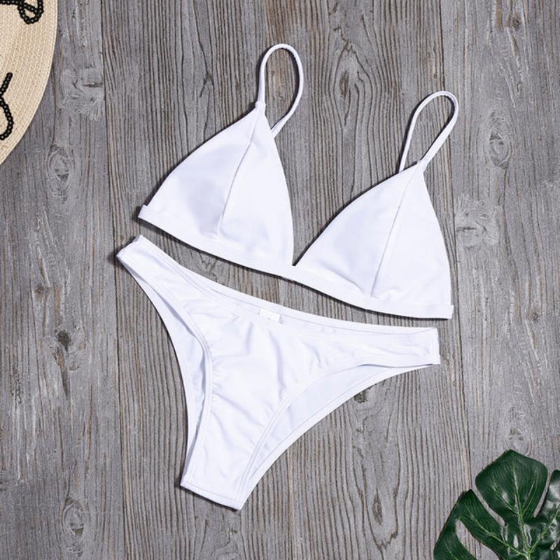 Triangle Swimwear Low Waist Bikini Set - Deb Shops
