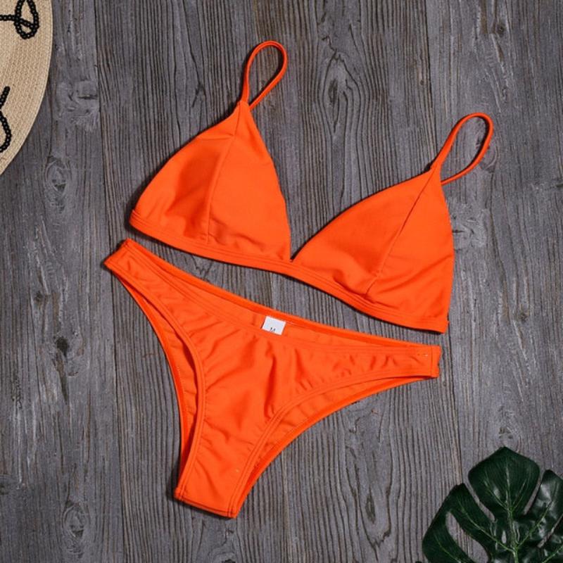 Triangle Swimwear Low Waist Bikini Set - Deb Shops