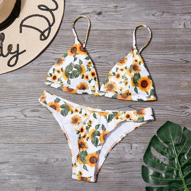 Triangle Swimwear Low Waist Bikini Set - Deb Shops