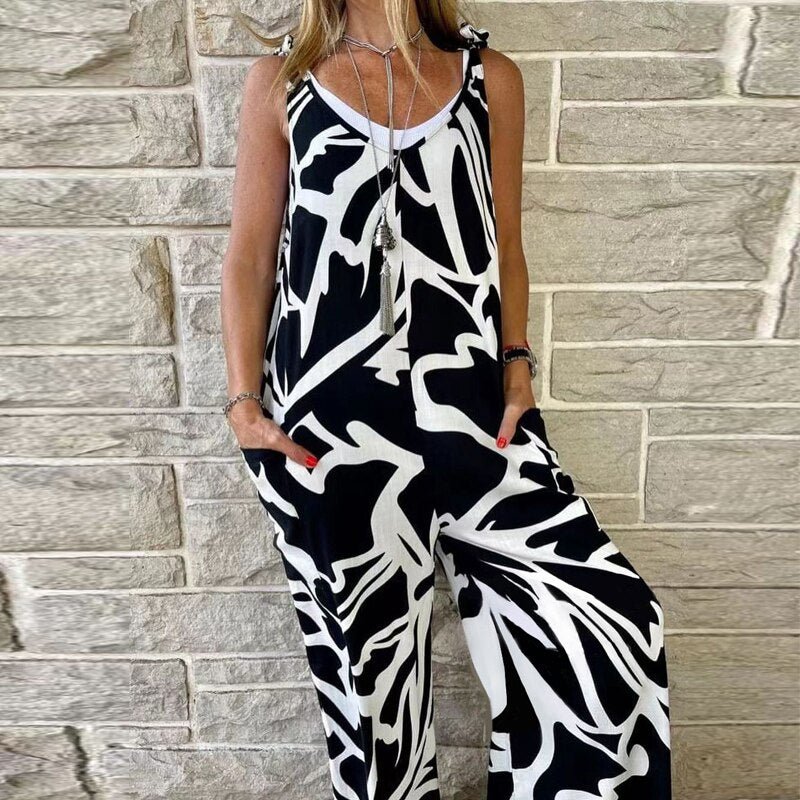 V Neck Sleeveless Commute Lady Jumpsuit - Deb Shops