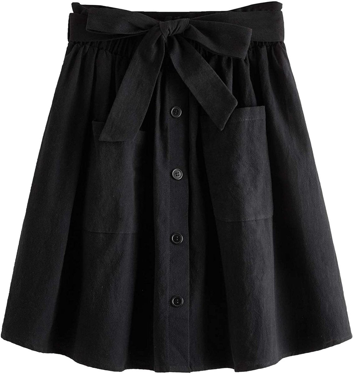 Women's Casual Self Tie Waist Frill Double Pocket Short Skirt - Deb Shops