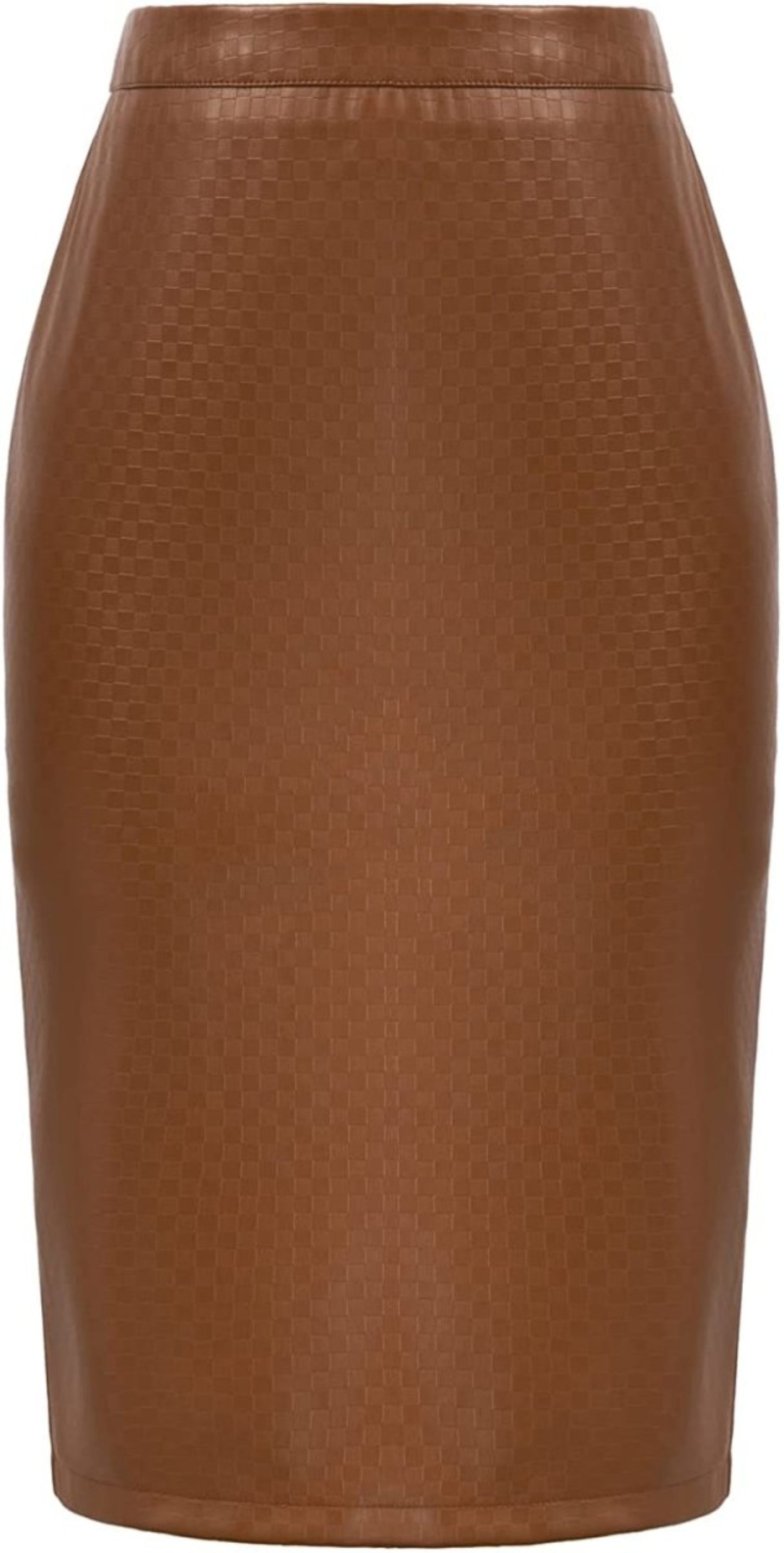 Women's Faux Leather Pencil Elegant High Waist Bodycon Split Skirt - Deb Shops