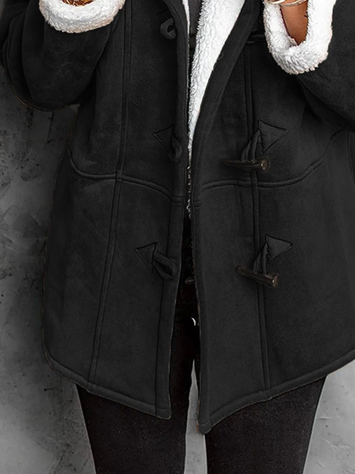 Cozy Sherpa Lined Toggle Coat with Hood | Deb Shops