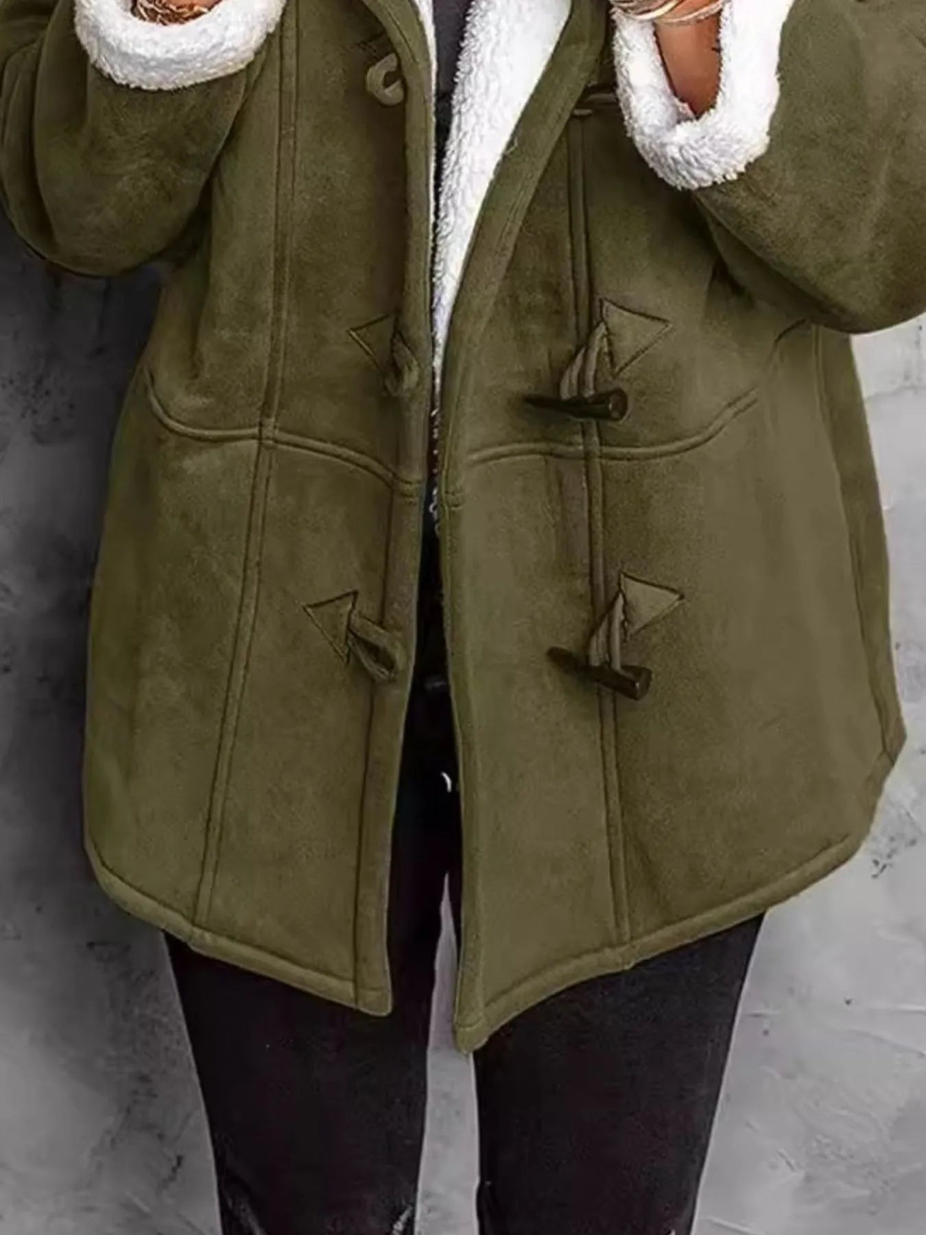 Cozy Sherpa Lined Toggle Coat with Hood | Deb Shops