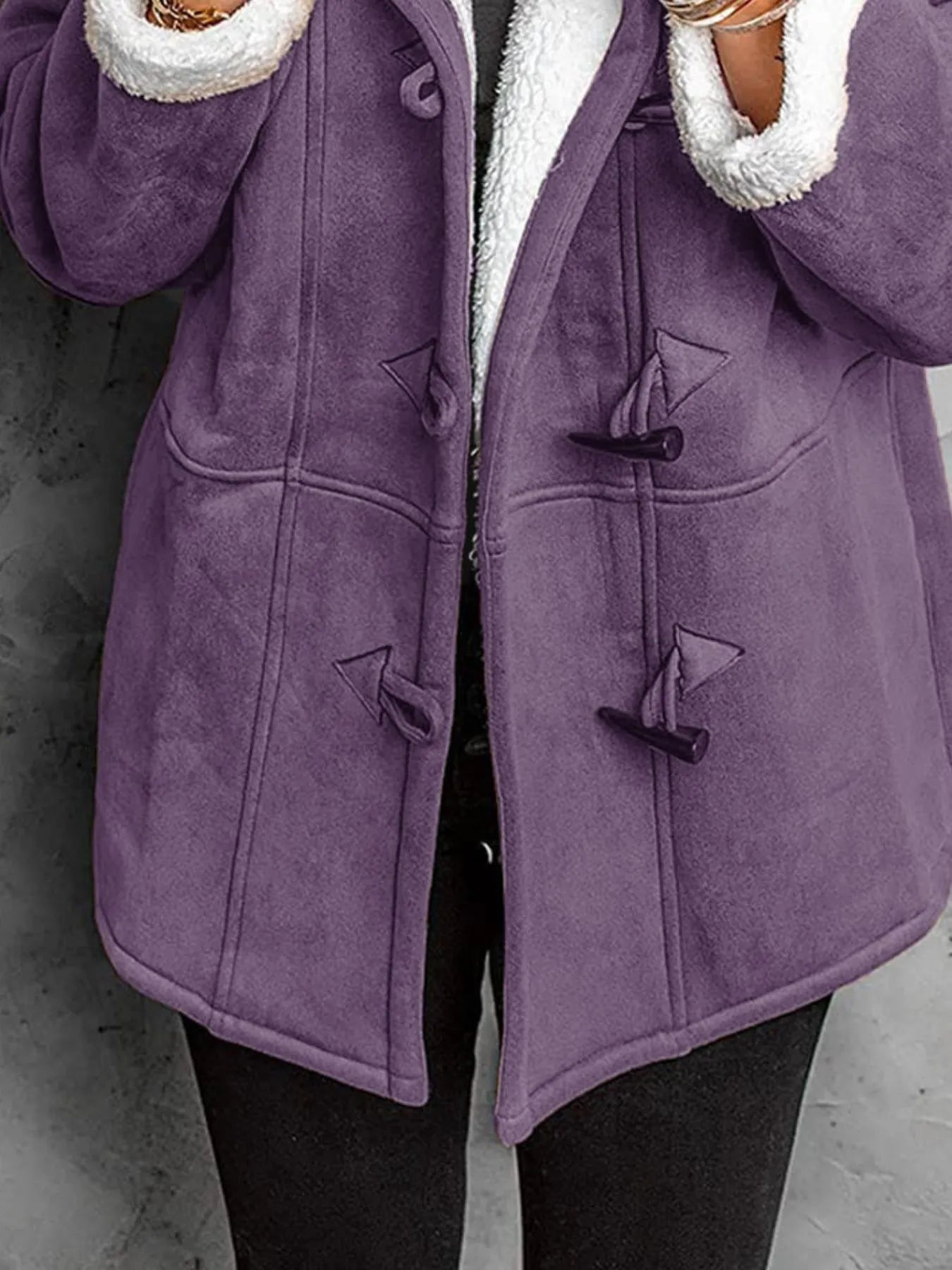 Cozy Sherpa Lined Toggle Coat with Hood | Deb Shops