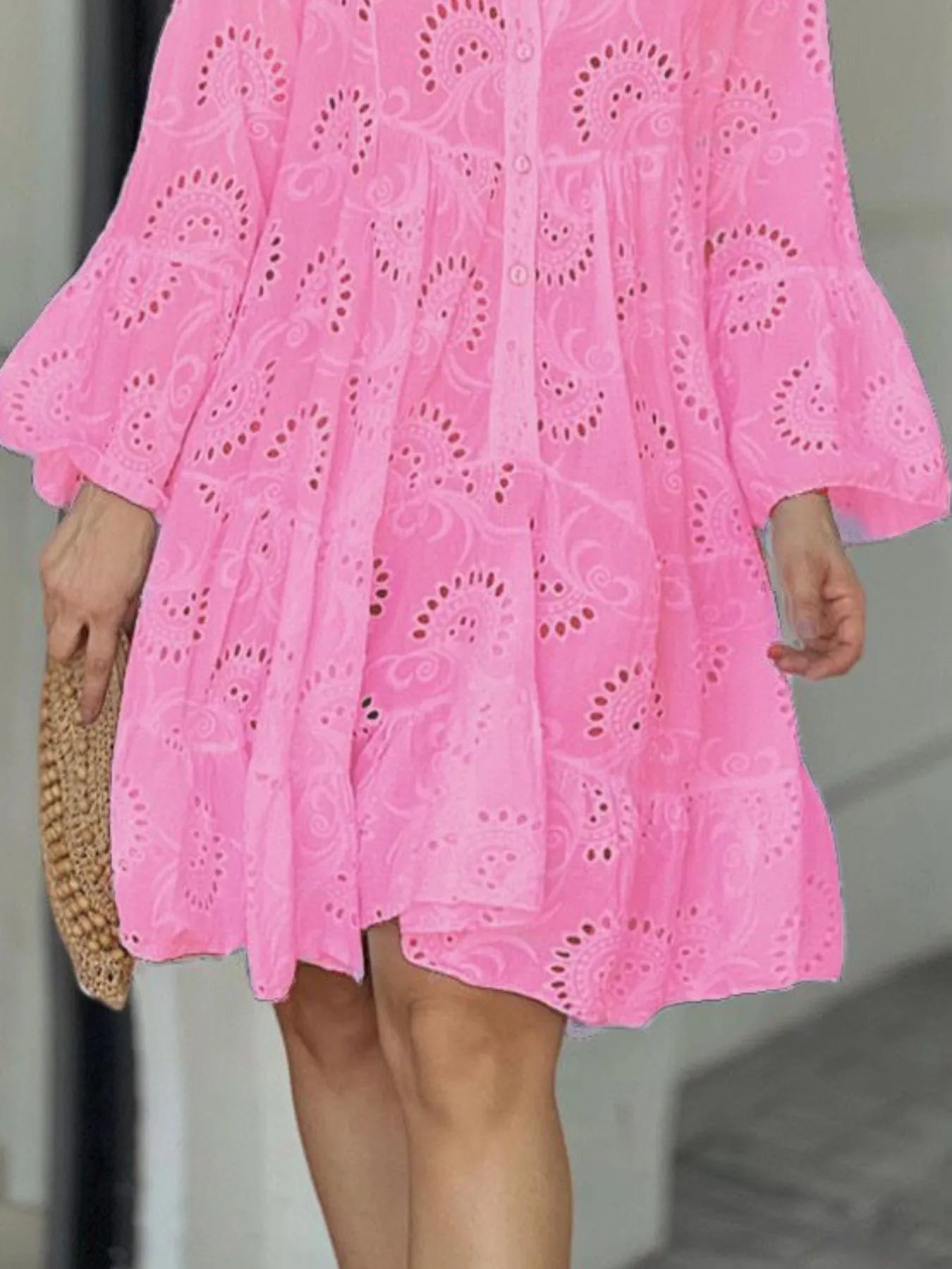 Eyelet Ruffled Hem Tiered Dress | Deb Shops