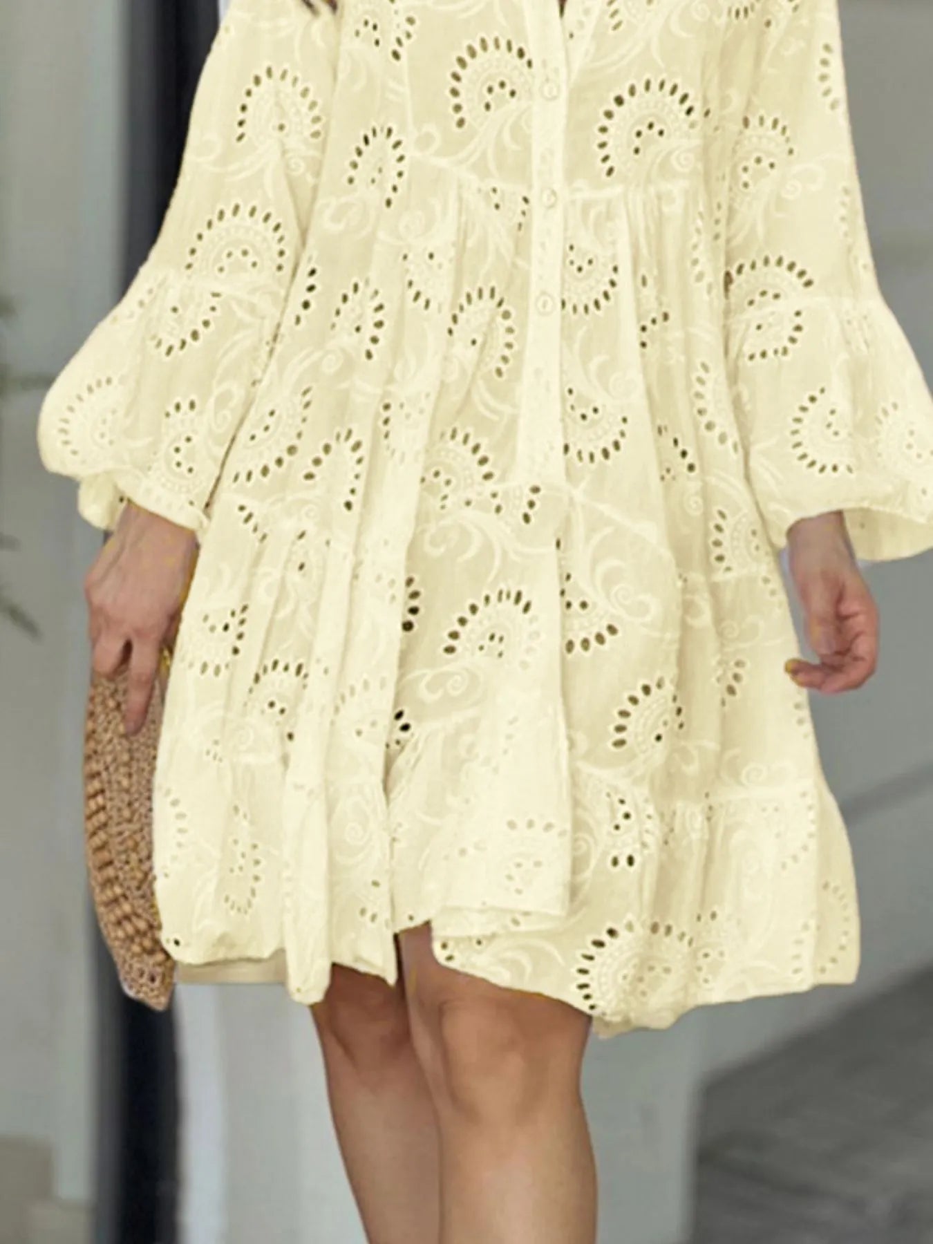 Eyelet Ruffled Hem Tiered Dress | Deb Shops