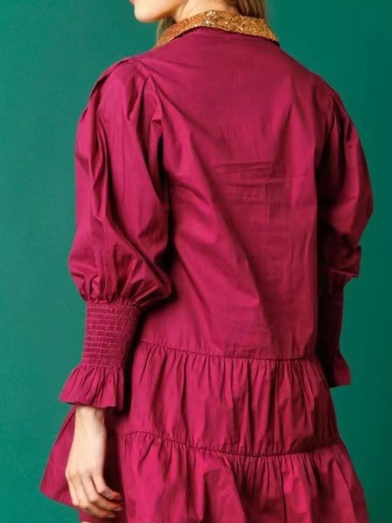 Full Size Christmas Sequin Nutcracker Tiered Shirt Dress | Deb Shops