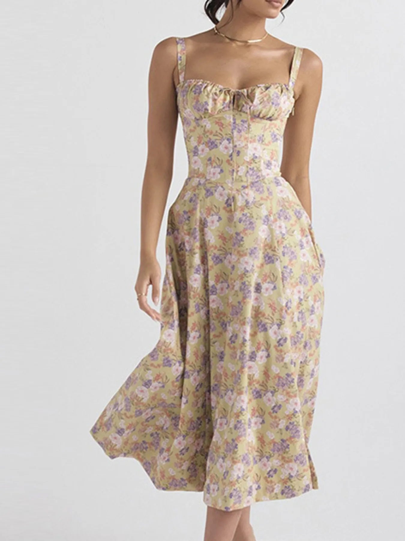 Full Size Slit Sweetheart Neck Cami Dress | Deb Shops