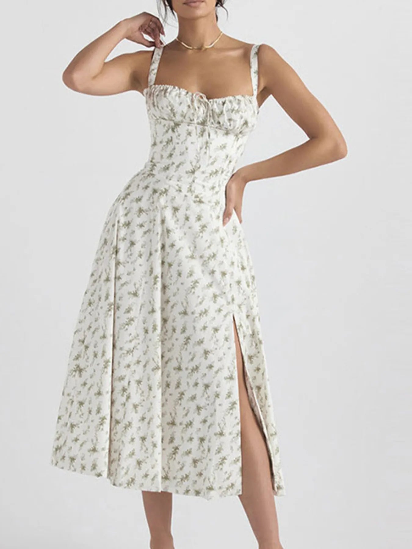 Full Size Slit Sweetheart Neck Cami Dress | Deb Shops