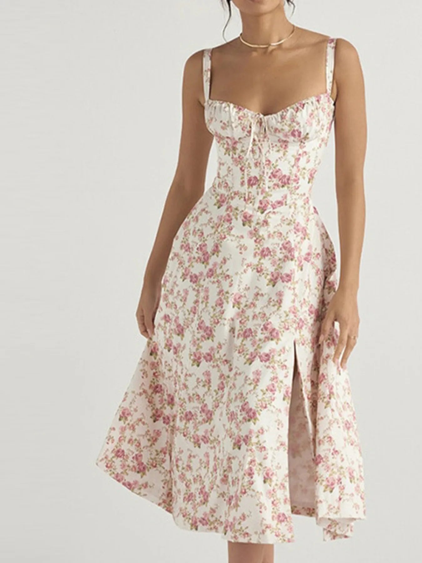 Full Size Slit Sweetheart Neck Cami Dress | Deb Shops
