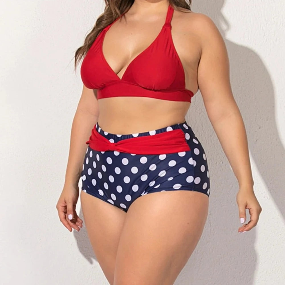 Striped Split Push Up Swimsuit Bikinis Set Two Pieces - Deb Shops