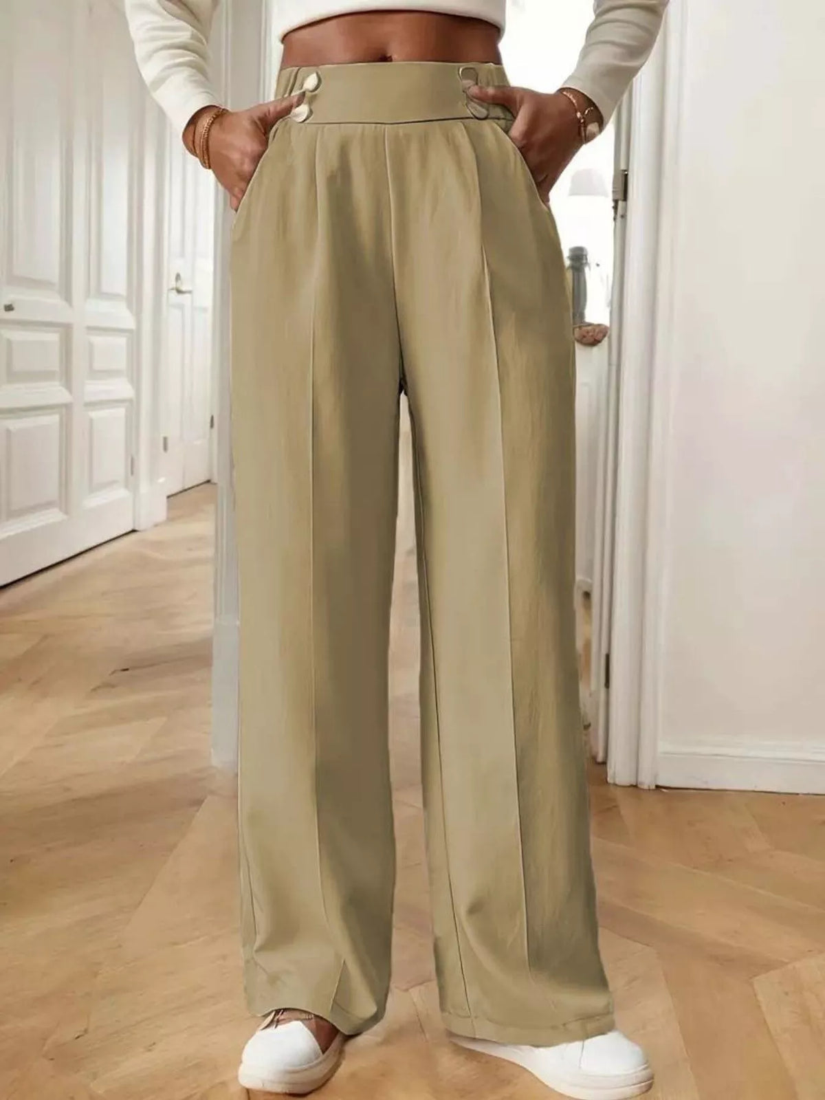 High-Waisted Wide-Leg Pants