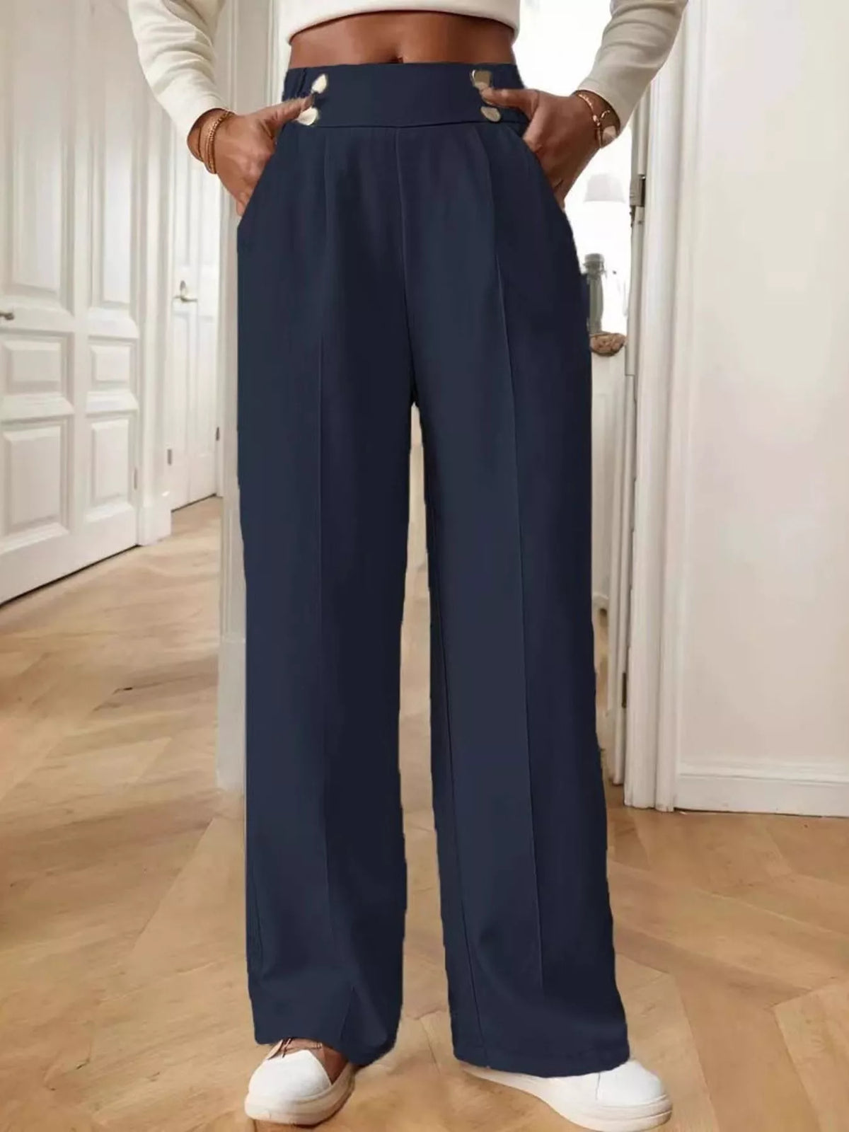 High-Waisted Wide-Leg Pants
