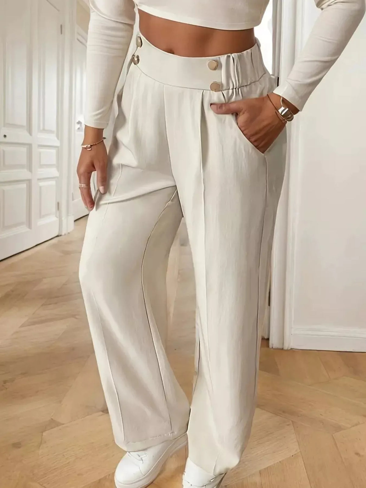 High-Waisted Wide-Leg Pants