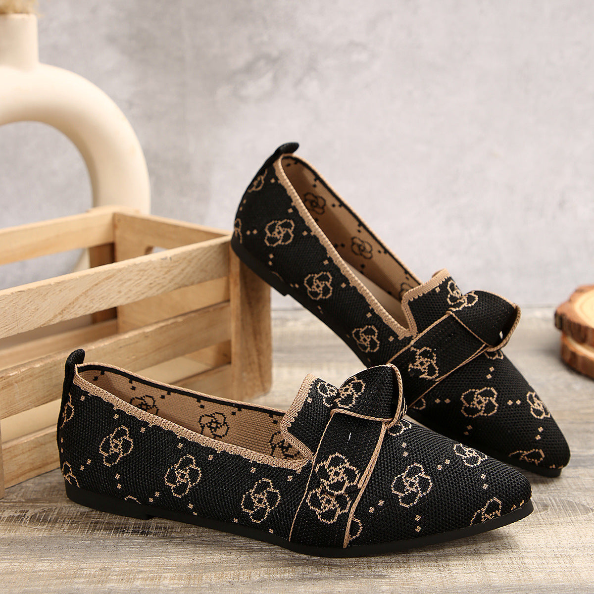 Mesh Point Toe Flat Slip-Ons | Deb Shops