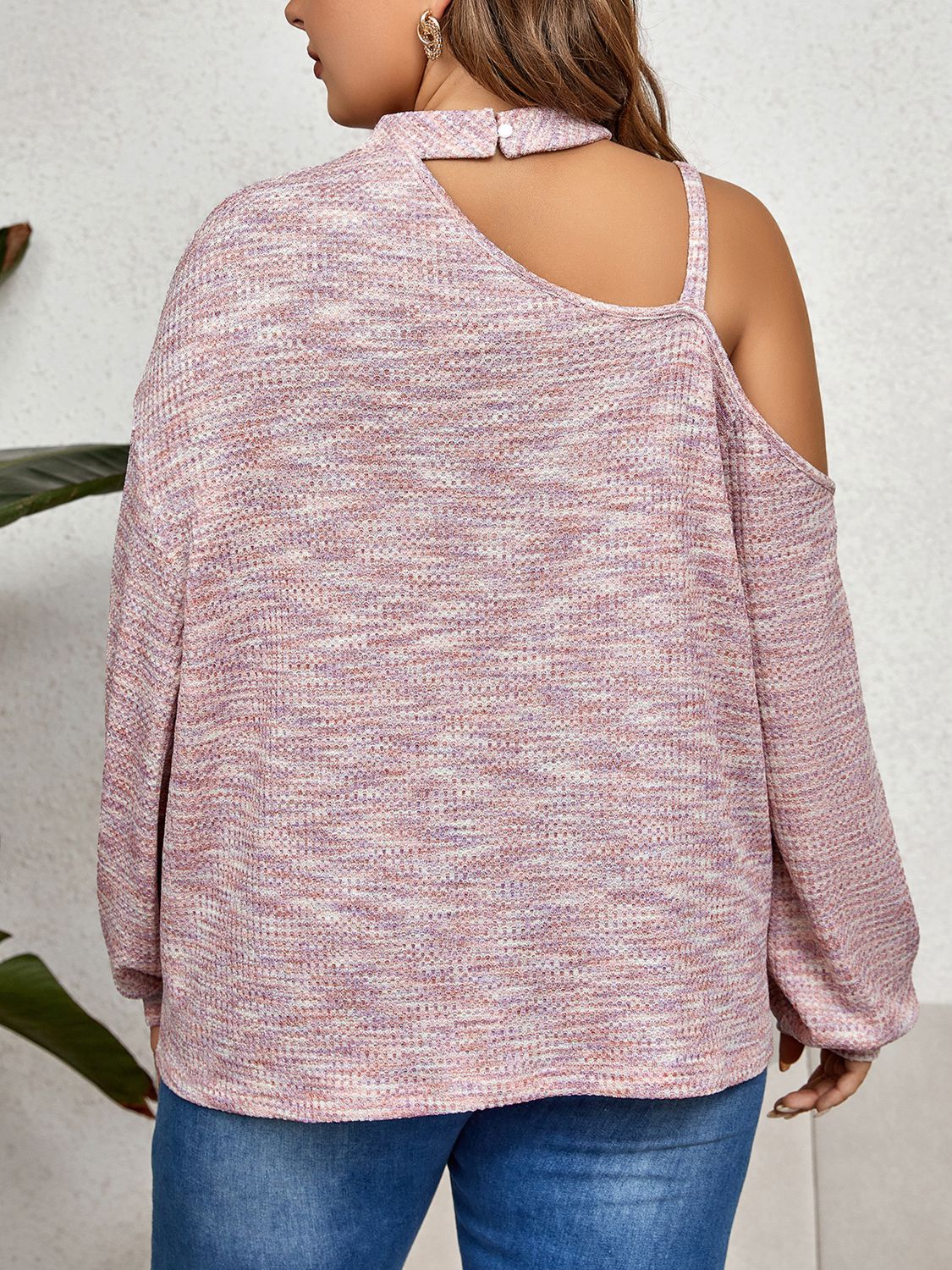Mock Neck Cutout Shoulder Blouse | Deb Shops