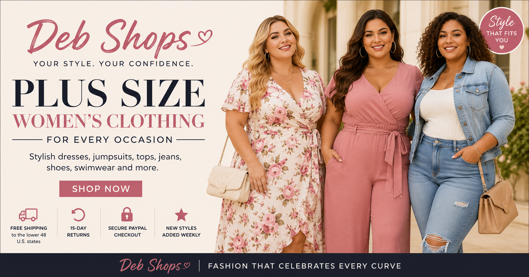 Plus Size Women's Clothing, Dresses & More | Deb Shops