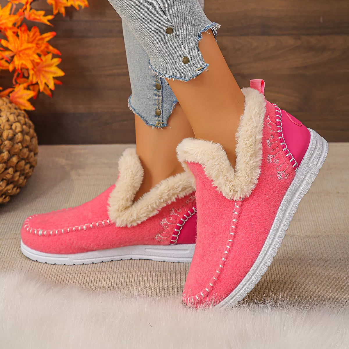Round Toe Fleece-Lined Ankle Boots | Deb Shops