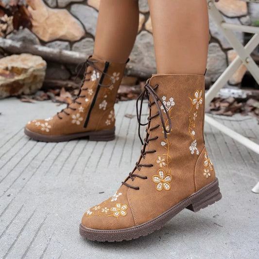 Round Toe Block Heels Boots | Deb Shops