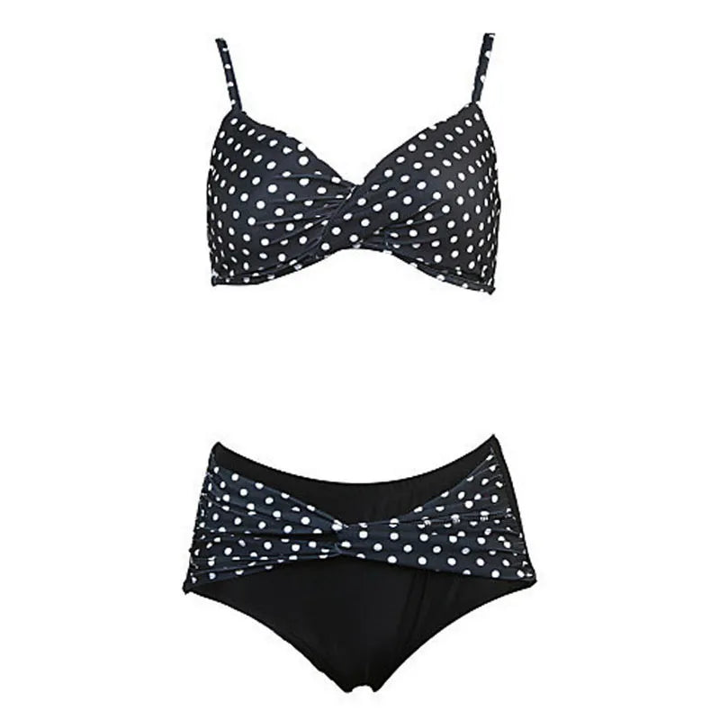 Striped Split Push Up Swimsuit Bikinis Set Two Pieces - Deb Shops