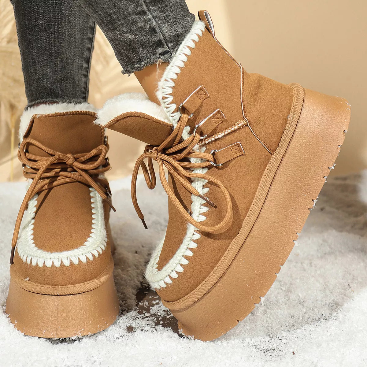 Sherpa Lined Platform Snow Boots | Deb Shops