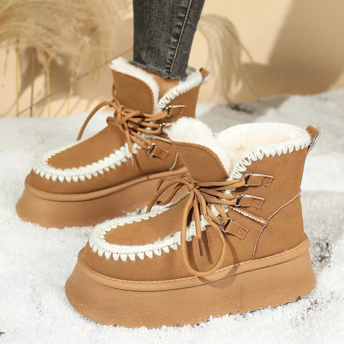 Sherpa Lined Platform Snow Boots | Deb Shops