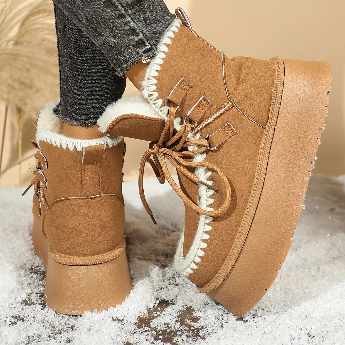 Sherpa Lined Platform Snow Boots | Deb Shops
