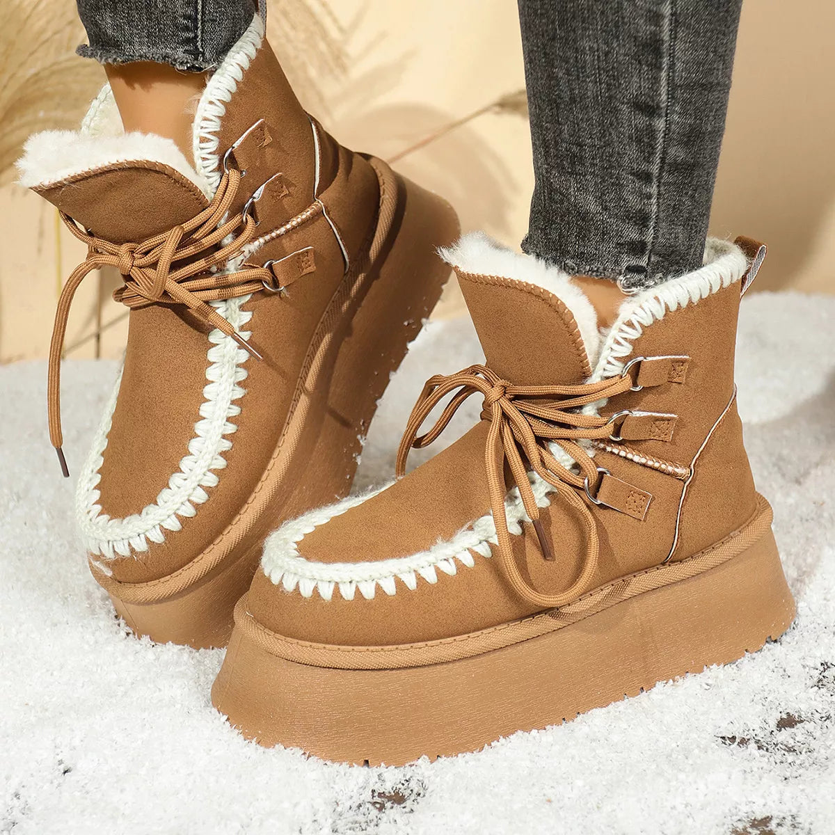Sherpa Lined Platform Snow Boots | Deb Shops
