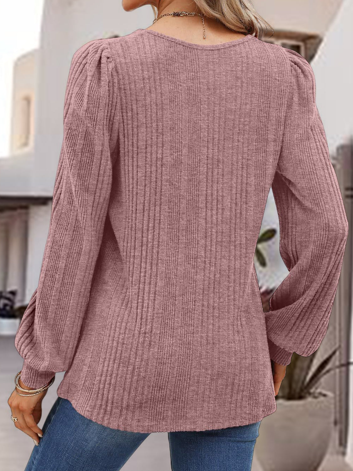 Square Neck Long Sleeve Top | Deb Shops