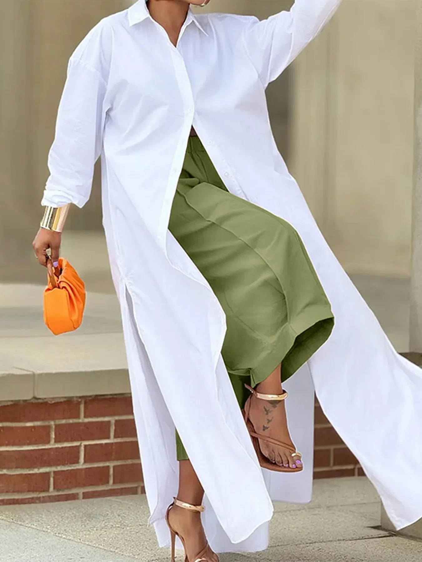 Wide Leg Pleated Detail Cropped Pants | Deb Shops