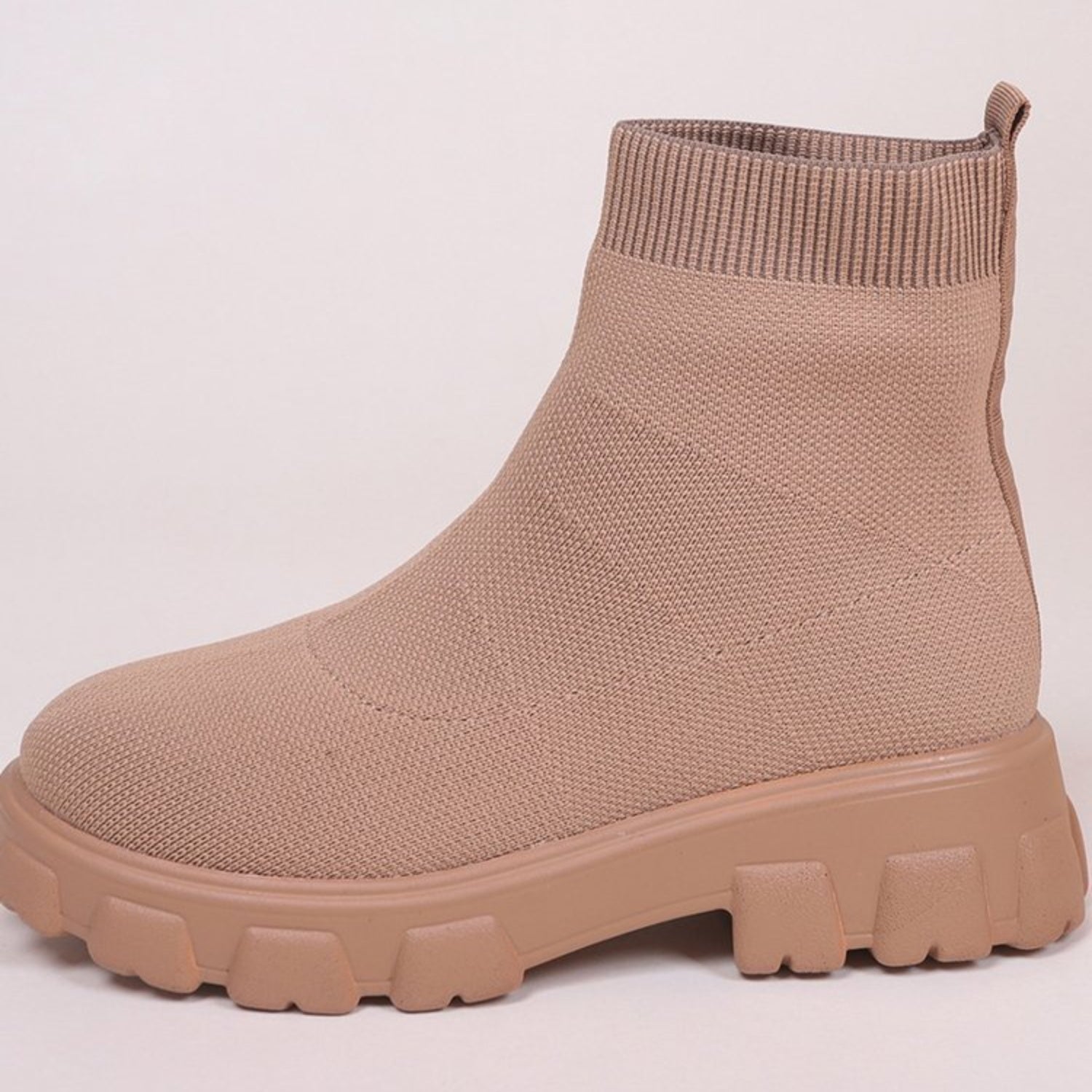 Mesh Round Toe Platform Boots - Deb Shops