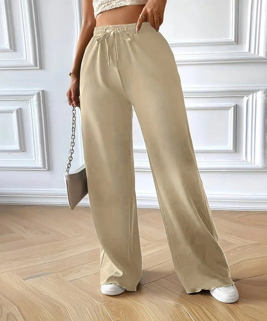Full Size Drawstring Pocketed Wide Leg Pants - Deb Shops