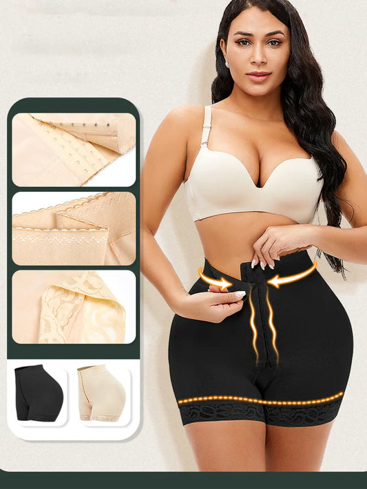 Full Size Lace Detail Hook - and - Eye Shaping Shorts - Deb Shops