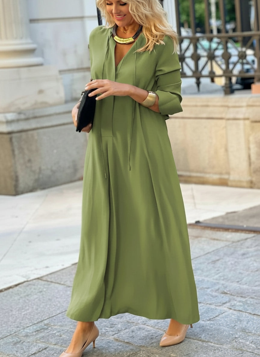 Full Size Solid Color Maxi Shirt Dress - Deb Shops