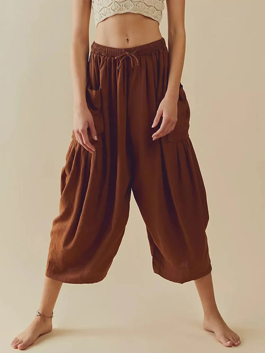 Stylish Wide Leg Pants with Pockets - Deb Shops