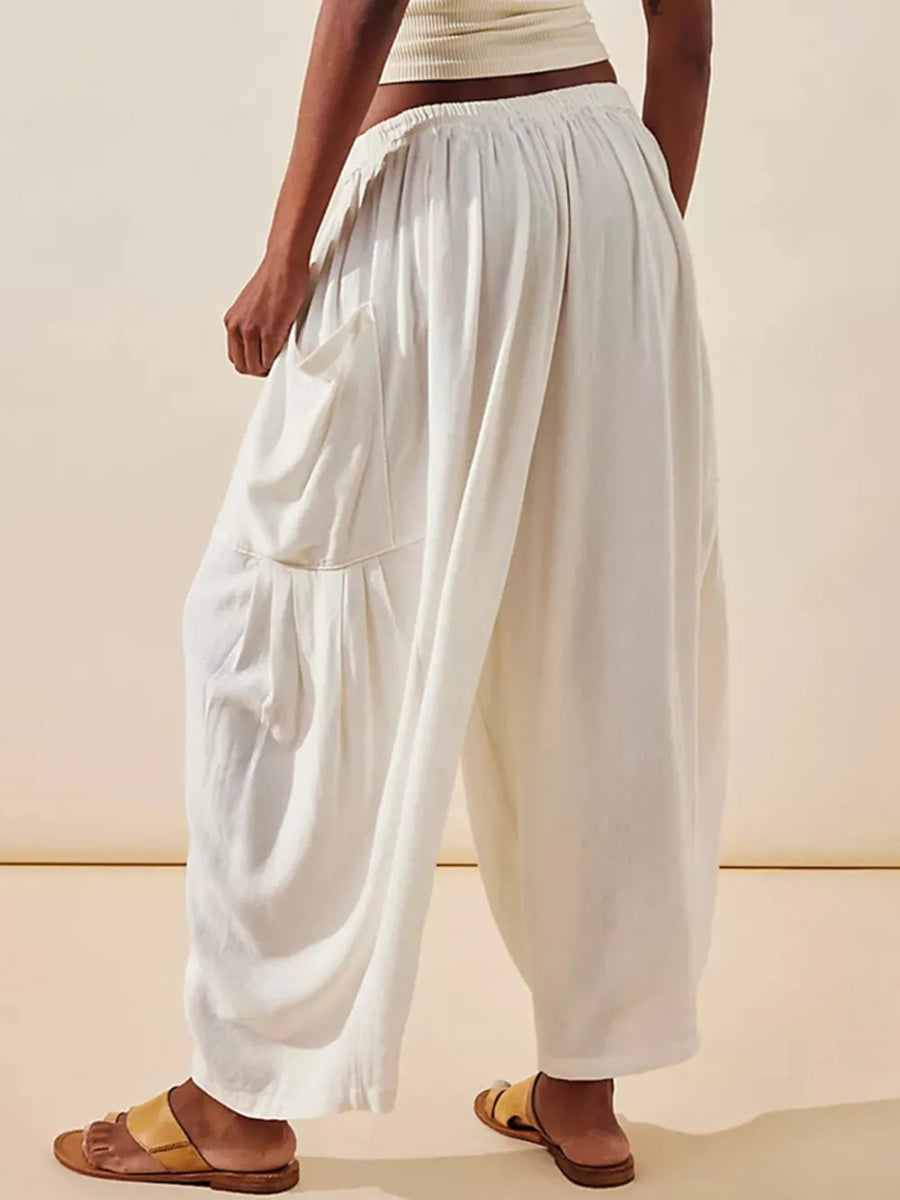 Stylish Wide Leg Pants with Pockets - Deb Shops