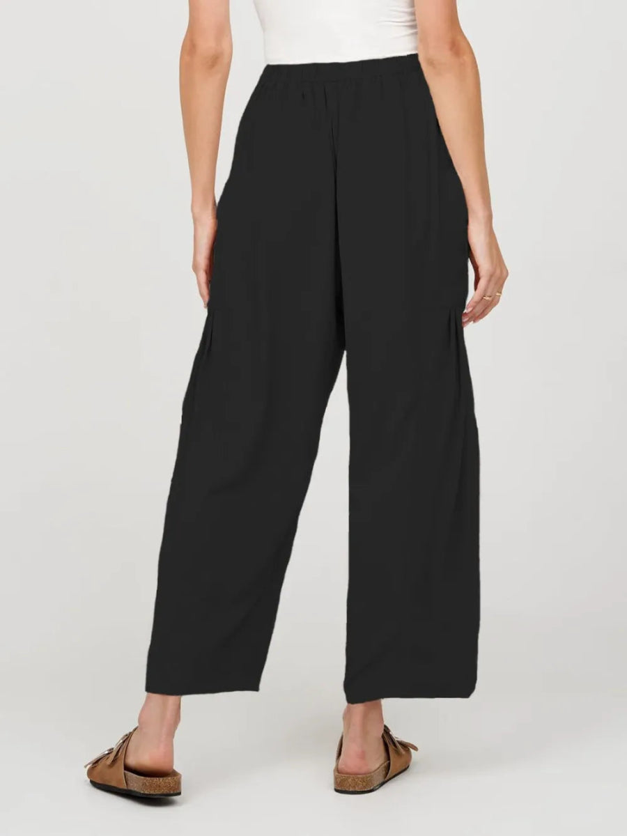 Stylish Wide Leg Pants with Pockets - Deb Shops