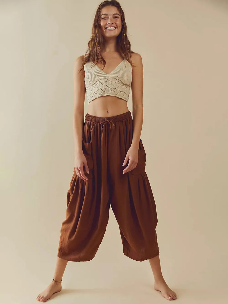 Stylish Wide Leg Pants with Pockets - Deb Shops