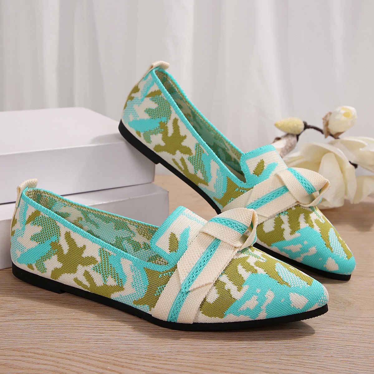 Mesh Point Toe Flat Slip - Ons - Deb Shops