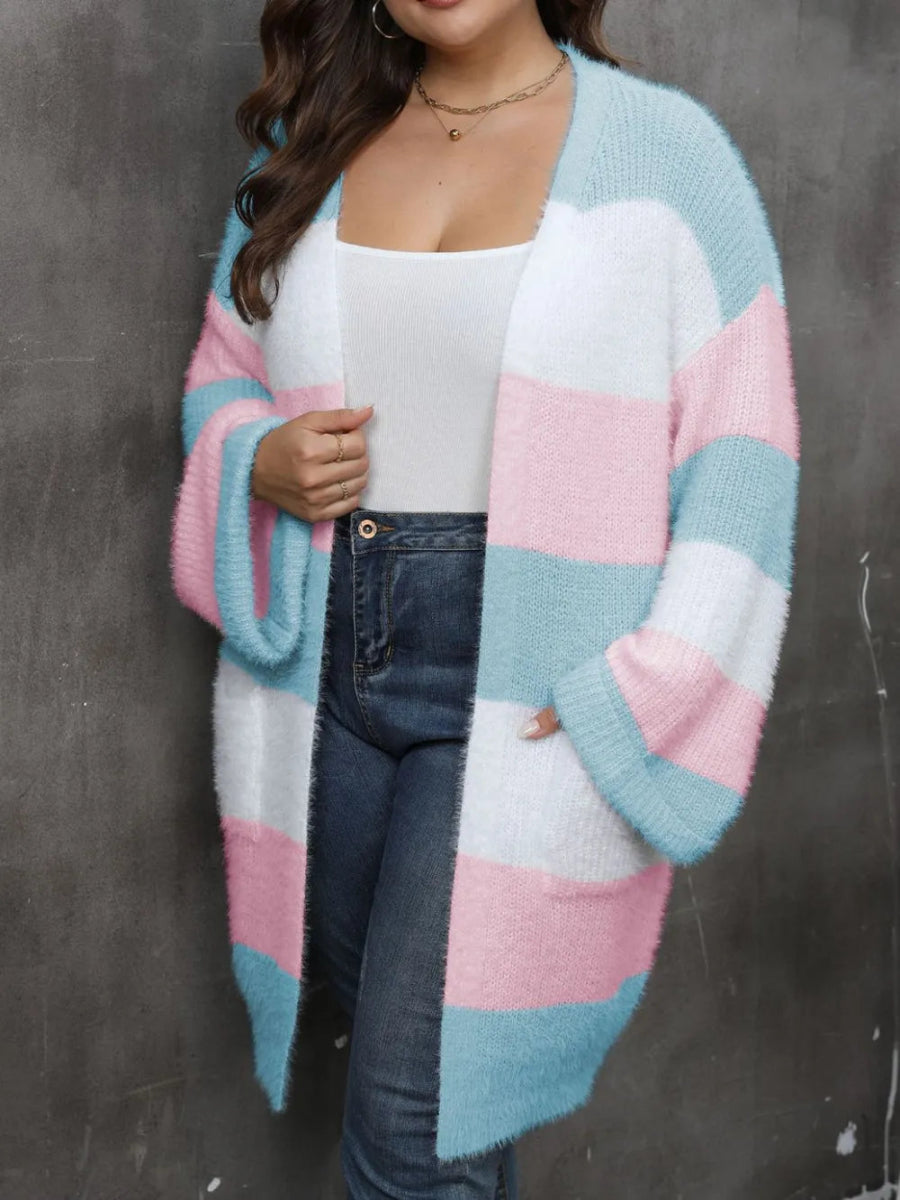 Open Front Long Sleeve Cardigan - Deb Shops
