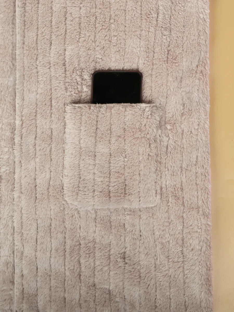 Open Front Long Sleeve Hooded Fuzzy Jacket - Deb Shops