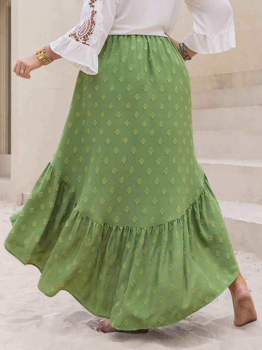 Plus Size High-Low Ruffled Skirt - Deb Shops