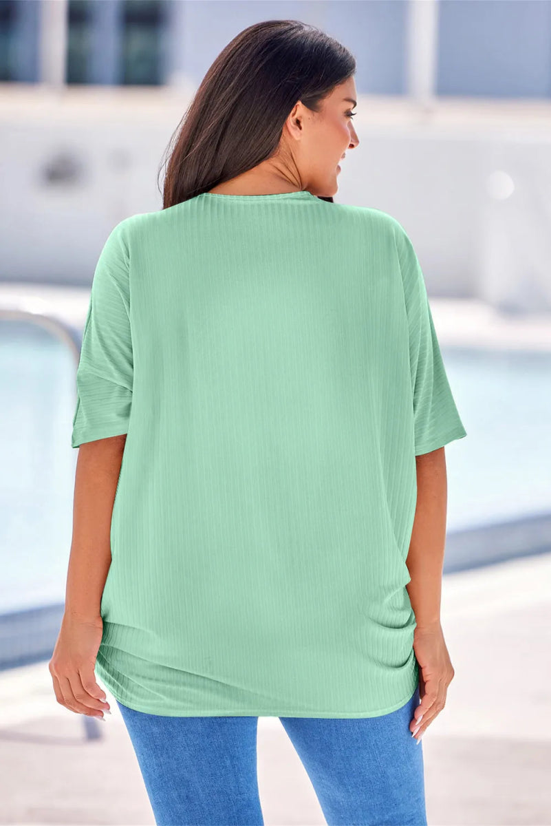 Plus Size Ribbed Cocoon Cover Up - Deb Shops