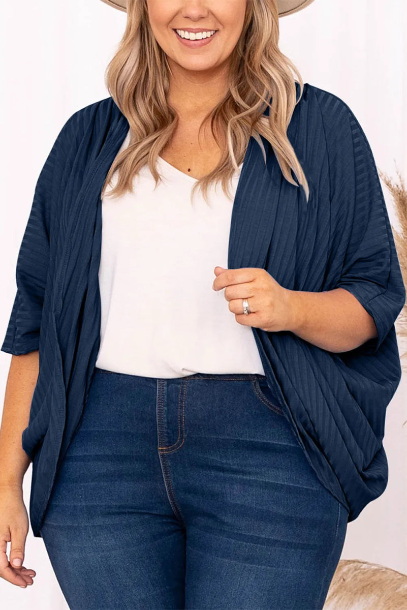 Plus Size Ribbed Cocoon Cover Up - Deb Shops