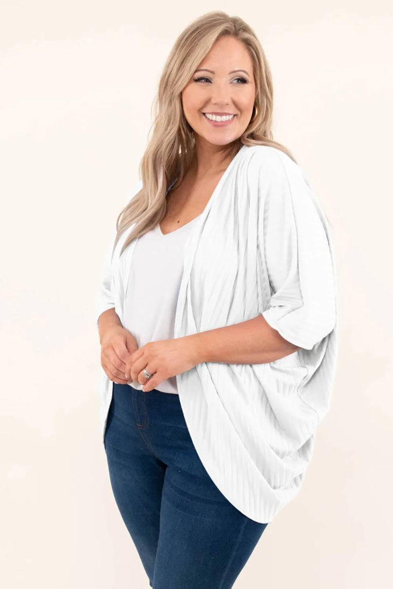 Plus Size Ribbed Cocoon Cover Up - Deb Shops